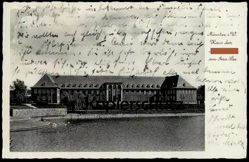 ALTE POSTKARTE MÜNSTER I. W. HAUS DER N.x.x.x.P. PARTEI AM AAA-SEE AA-SEE AASEE AK Ansichtskarte cpa postcard