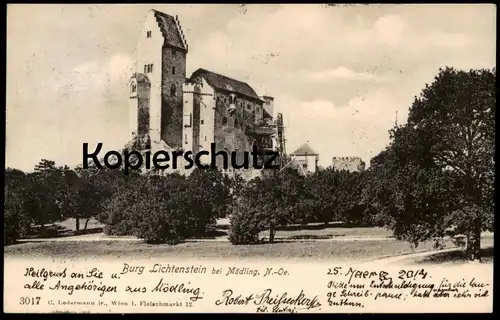 ALTE POSTKARTE BURG LICHTENSTEIN LIECHTENSTEIN BEI MÖDLING MARIA ENZERSDORF 1901 NIEDERÖSTERREICH Ansichtskarte postcard