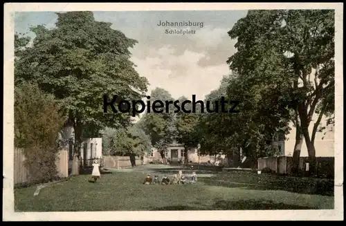 ALTE POSTKARTE JOHANNISBURG SCHLOSSPLATZ SCHLOSS PISZ OSTPREUSSEN Kinder castle chateau cpa postcard AK Ansichtskarte