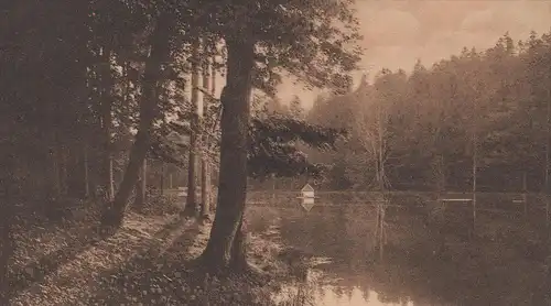 ALTE POSTKARTE LÖTZEN OSTPREUSSEN ABEND IM STADTPARK Gizycko Polen Polska cpa postcard AK Ansichtskarte