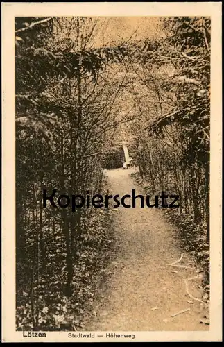 ALTE POSTKARTE LÖTZEN STADTWALD HÖHENWEG cpa postcard AK Ansichtskarte