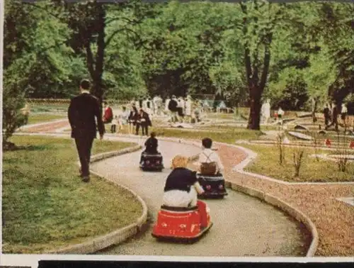 ÄLTERE POSTKARTE LÖWENPARK GRAF WESTERHOLT GELSENKIRCHEN-BUER LÖWENBABY Kegeln Kegelbahn ninepins postcard cpa postcard
