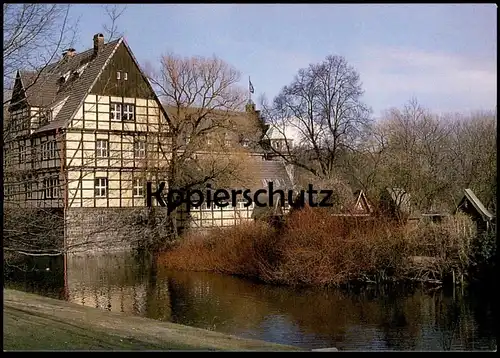 ÄLTERE POSTKARTE MUSEUM DER STADT GLADBECK MIT AQUARIUM UND VOGELINSEL VON HAUS WITTRINGEN AK Ansichtskarte postcard cpa