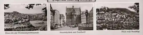 ÄLTERE POSTKARTE GRÜSSE AUS MARBURG AN DER LAHN UNIVERSITÄT ELISABETHKIRCHE MARKTPLATZ SCHLOSS postcard AK Ansichtskarte