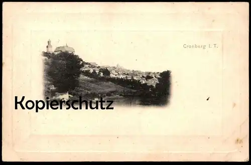 ALTE POSTKARTE CRONBERG IM TAUNUS PANORAMA Kronberg Passepartout cpa postcard AK postcard