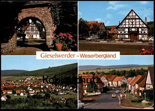 ÄLTERE POSTKARTE GIESELWERDER WESERBERGLAND VW Golf Oberweser cpa postcard AK postcard