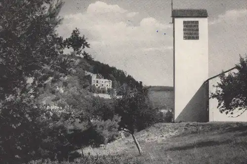 ÄLTERE POSTKARTE GAMMELSBACH ODENWALD MIT BURGRUINE FREIENSTEIN Beerfelden cpa postcard AK postcard