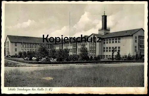 ÄLTERE POSTKARTE STEINHAGEN KREIS HALLE SCHULE school école cpa postcard AK Ansichtskarte