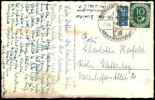 ÄLTERE POSTKARTE STEINHAGEN KREIS HALLE SCHULE school école cpa postcard AK Ansichtskarte