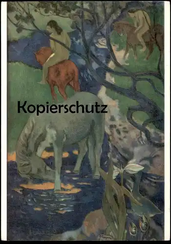 ÄLTERE POSTKARTE PAUL GAUGUIN LE CHEVAL BLANC THE WHITE HORSE Schimmel painting painter cpa postcard Ansichtskarte AK