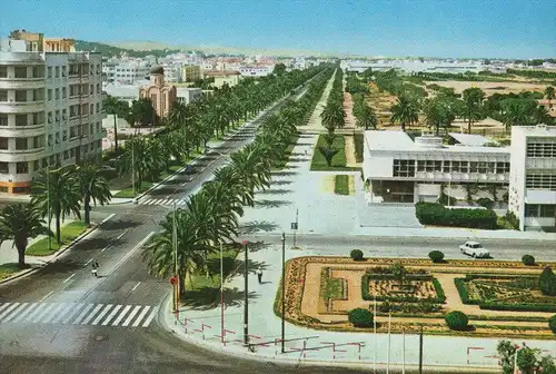 ÄLTERE POSTKARTE TUNIS AVENUE MOHAMED V Tunisia Tunisie Tunesien cpa postcard Ansichtskarte AK