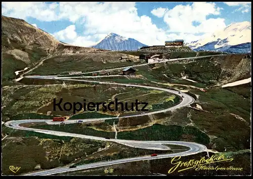 ÄLTERE POSTKARTE GROSSGLOCKNER HOCHALPENSTRASSE FUSCHER TÖRL MIT NORDRAMPE AUFFAHRT Bus cpa postcard Ak Ansichtskarte