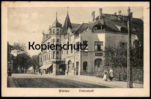 ALTE POSTKARTE HILDEN UNTERSTADT RESTAURATION RESTAURANT cpa postcard AK Ansichtskarte