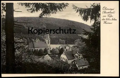 ALTE POSTKARTE OBERSORPE SAUERLAND AM FUSSE DES 818 M HOHEN HUNAU Schmallenberg postcard Disselkamp USA cpa AK