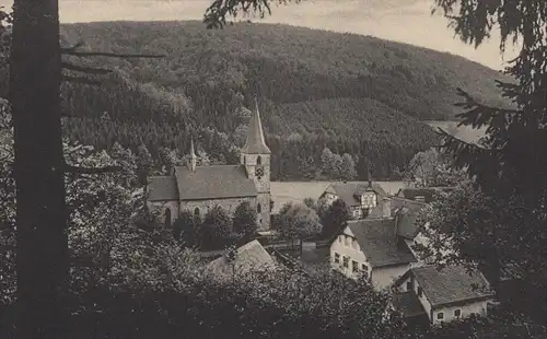 ALTE POSTKARTE OBERSORPE SAUERLAND AM FUSSE DES 818 M HOHEN HUNAU Schmallenberg postcard Disselkamp USA cpa AK