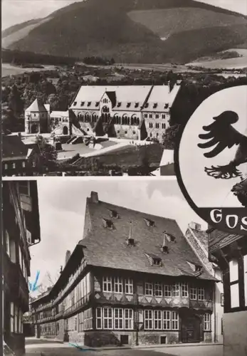 ÄLTERE POSTKARTE SCHÖNES DEUTSCHLAND DIE ALTE KAISERSTADT GOSLAR DIE BURG STADTHAUS SIEMENSHAUS AM CLAUSTOR Ziegen goats