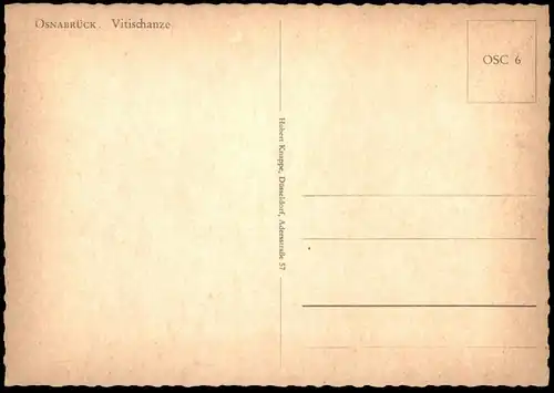 ÄLTERE POSTKARTE OSNABRÜCK VITISCHANZE VW KÄFER cpa AK Ansichtskarte postcard
