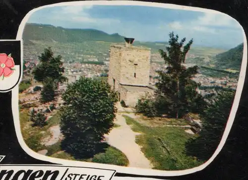 ÄLTERE POSTKARTE FÜNFTÄLERSTADT GEISLINGEN STEIGE SCHWIMMBAD FREIBAD Bad Ansichtskarte AK cpa postcard