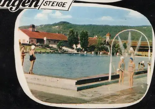 ÄLTERE POSTKARTE FÜNFTÄLERSTADT GEISLINGEN STEIGE SCHWIMMBAD FREIBAD Bad Ansichtskarte AK cpa postcard