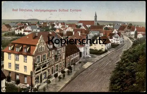 ALTE POSTKARTE BAD DÜRRHEIM HÖCHSTGELEGENES SOLBAD EUROPAS 1929 Villen Schwarzwald cpa postcard AK Ansichtskarte