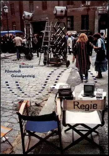 ÄLTERE POSTKARTE BAVARIA FILMSTADT GEISELGASTEIG GRÜNWALD FILM DREH KULISSE REGIE cpa postcard AK Ansichtskarte