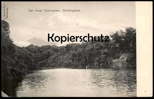 ALTE POSTKARTE HET MEER TJISAROEWA SINDANGLAYA West-Java Indonesia cpa postcard AK Ansichtskarte