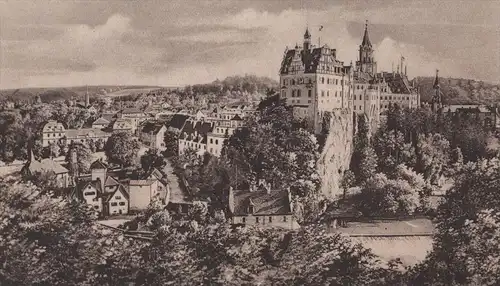 ALTE POSTKARTE SIGMARINGEN PANORAMA SCHLOSS Totalansicht Gesamtansicht cpa postcard AK Ansichtskarte