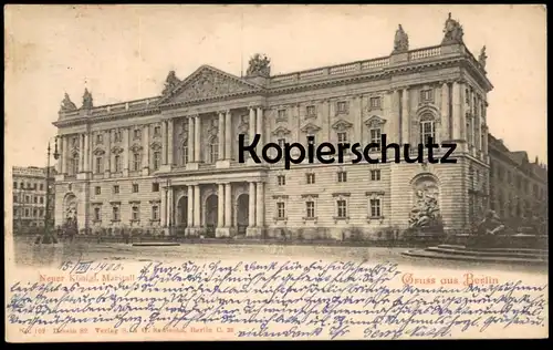 ALTE POSTKARTE GRUSS AUS BERLIN NEUER KÖNIGLICHER MARSTALL cpa postcard AK Ansichtskarte