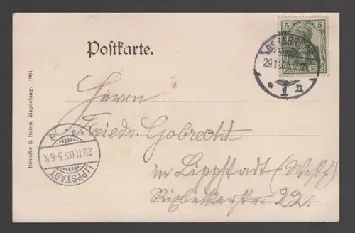 ALTE POSTKARTE OSNABRÜCK BLICK AUF DIE MARIENKIRCHE VON DER LORTZINGSTR. AUS cpa postcard AK Ansichtskarte