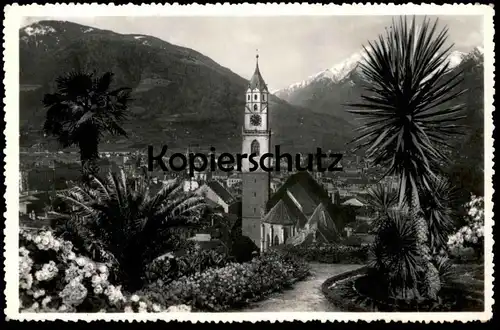 ALTE POSTKARTE MERAN PANORAMA MERANO TOTALANSICHT GESAMTANSICHT cpa postcard AK Ansichtskarte