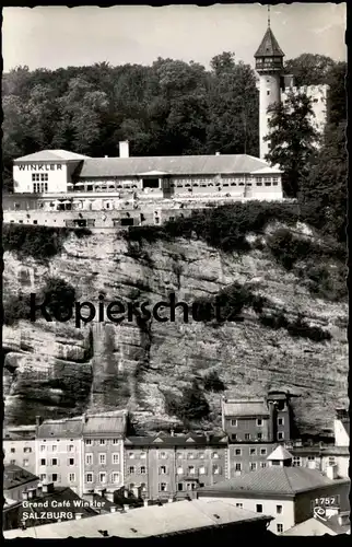 ÄLTERE POSTKARTE GRAND CAFÉ WINKLER SALZBURG PANORAMA cpa postcard AK Ansichtskarte