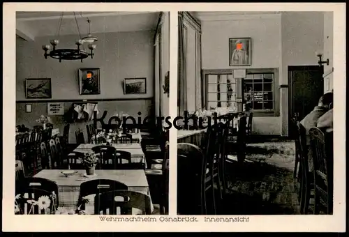 ALTE POSTKARTE WEHRMACHTHEIM OSNABRÜCK INNENANSICHT Wehrmacht Soldaten cpa postcard AK Ansichtskarte
