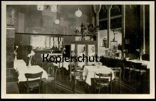 ALTE POSTKARTE BAHNHOFS-KAFFEE INH. G. BAUMHÖFENER OSNABRÜCK Café im Bahnhof cpa postcard AK Ansichtskarte