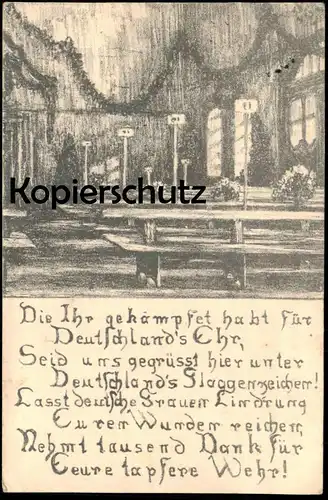ALTE KÜNSTLER POSTKARTE VERBAND- UND ERFRISCHUNGSSTELLE BREMER BAHNHOF OSNABRÜCK cpa postcard AK Ansichtskarte
