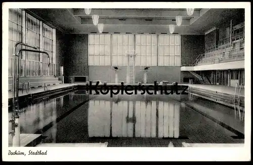 ALTE POSTKARTE BOCHUM STADTBAD Bad Schwimmbad Schwimmhalle bath Ansichtskarte AK postcard cpa