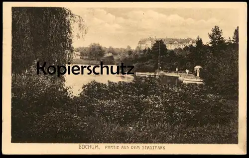 ALTE POSTKARTE BOCHUM PARTIE AUS DEM STADTPARK Park parc Ansichtskarte AK postcard cpa