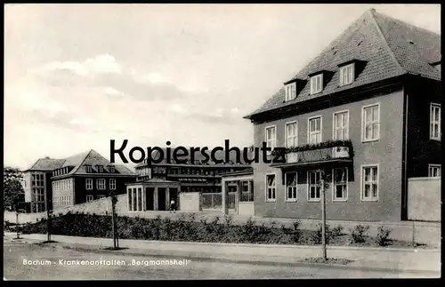 ALTE POSTKARTE BOCHUM KRANKENANSTALTEN BERGMANNSHEIL Krankenhaus hospital cpa AK postcard Ansichtskarte