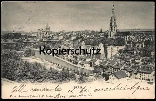 ALTE POSTKARTE BERN PANORAMA TOTALANSICHT 1902 GESAMTANSICHT cpa AK Ansichtskarte postcard
