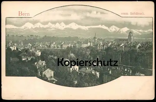 ALTE POSTKARTE BERN VOM SCHÄNZLI PANORAMA GESAMTANSICHT TOTAL TOTALANSICHT Schweiz cpa AK Ansichtskarte postcard