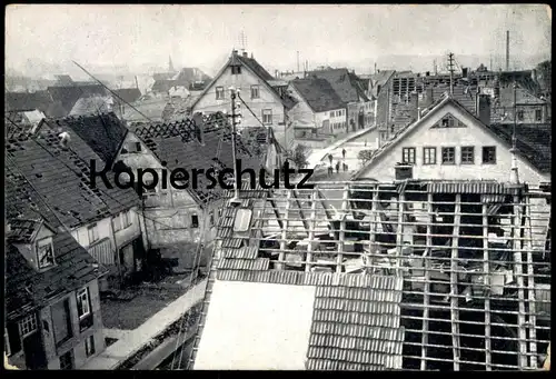 ALTE POSTKARTE DIE KATASTROPHE IN PLOCHINGEN AM 1. JUNI 1913 desaster Sturm storm heavy weather hurricane Orkan AK cpa