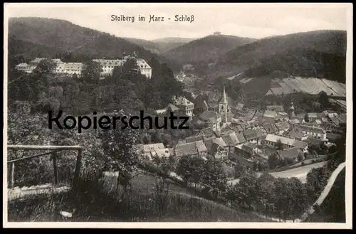 ALTE POSTKARTE STOLBERG IM HARZ SCHLOSS castle chateau AK Ansichtskarte cpa postcard