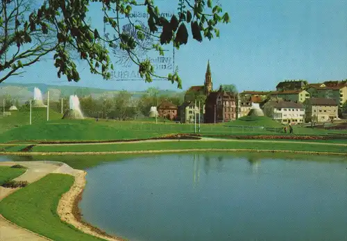 ÄLTERE POSTKARTE BUNDESGARTENSCHAU STUTTGART 1977 29. APRIL - 23. OKTOBER DAS GRÜNE ERLEBNIS IN DER BLÜHENDEN STADT cpa