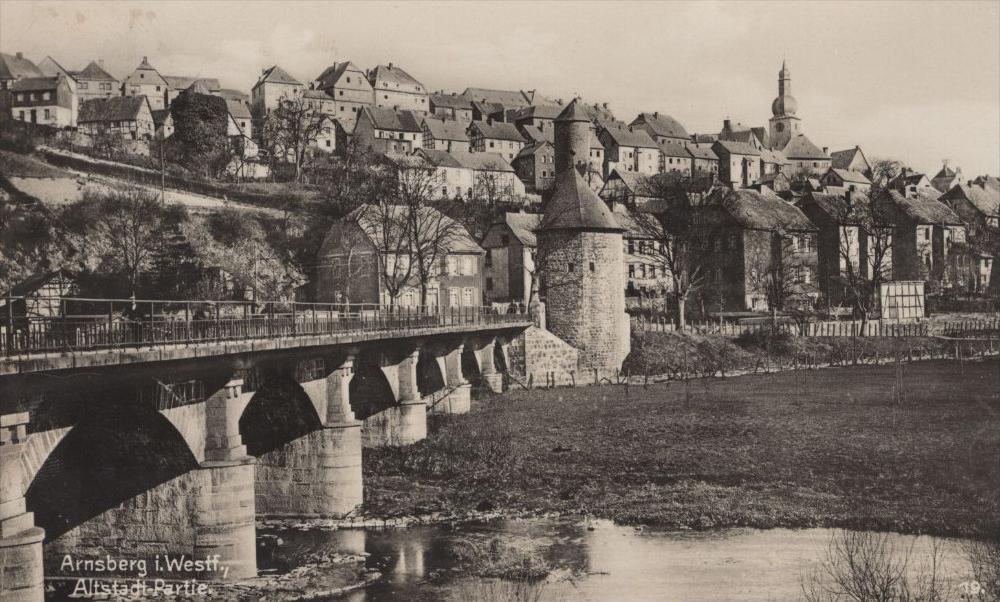 ALTE POSTKARTE ARNSBERG I. WESTF. ALTSTADTPARTIE cpa AK Ansichtskarte