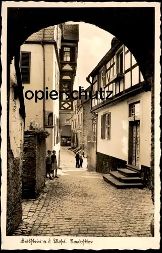 ALTE POSTKARTE BEILSTEIN AN DER MOSEL 1940 NORDOSTTOR TOR STADTTOR Cochem cpa AK Ansichtskarte postcard