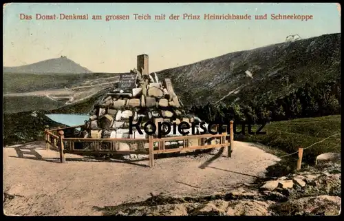 ALTE POSTKARTE DAS DONAT-DENKMAL PRINZ HEINRICH-BAUDE SCHNEEKOPPE Krummhübel Karpacz cpa AK Ansichtskarte postcard