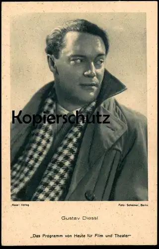 ALTE POSTKARTE GUSTAV DIESSL SCHAL SCHAUSPIELER Actor Acteur cinema Kino Film Die Liebe des Maharadscha cpa postcard AK