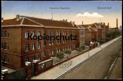 ALTE POSTKARTE CASERNE NAPOLÉON DÜSSELDORF Feldpost Stempel Poste aux Armees Kaserne casern cpa Ansichtskarte postcard