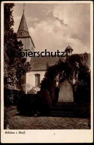 ALTE POSTKARTE WEHDEM IN WESTFALEN STEMWEDE KIRCHE DENKMAL Kreis Minden-Lübbecke monument Ansichtskarte postcard cpa AK