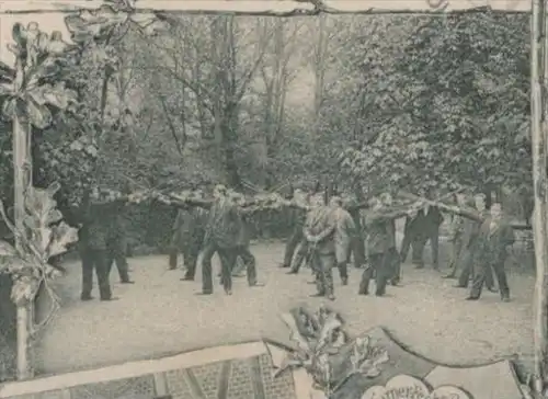 ALTE POSTKARTE TURNER FECHTRIEGE HERSFELD FECHTSAAL KRIEGSSCHULE Fechten fencing escrime Ansichtskarte postcard