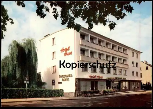 ÄLTERE POSTKARTE LIMBURG HOTEL HUSS HAUS ERSTEN RANGES IN DER GASTLICHEN DOMSTADT Dresdner Bank Ansichtskarte cpa